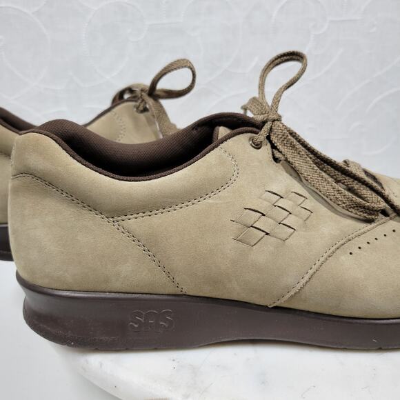 SAS Free‎ Time Womens Shoes 8WW Tan Suede Walking Sneakers Comfort Lace Upw - Picture 10 of 14